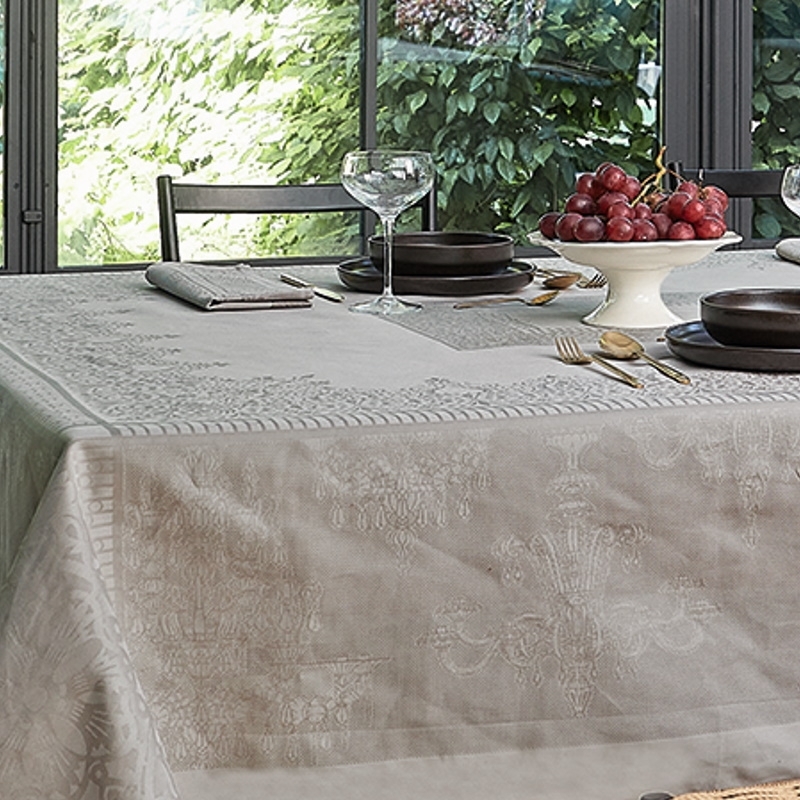 Tovaglia in Jacquard Puro Cotone AUBERGINE - Fazzini Home