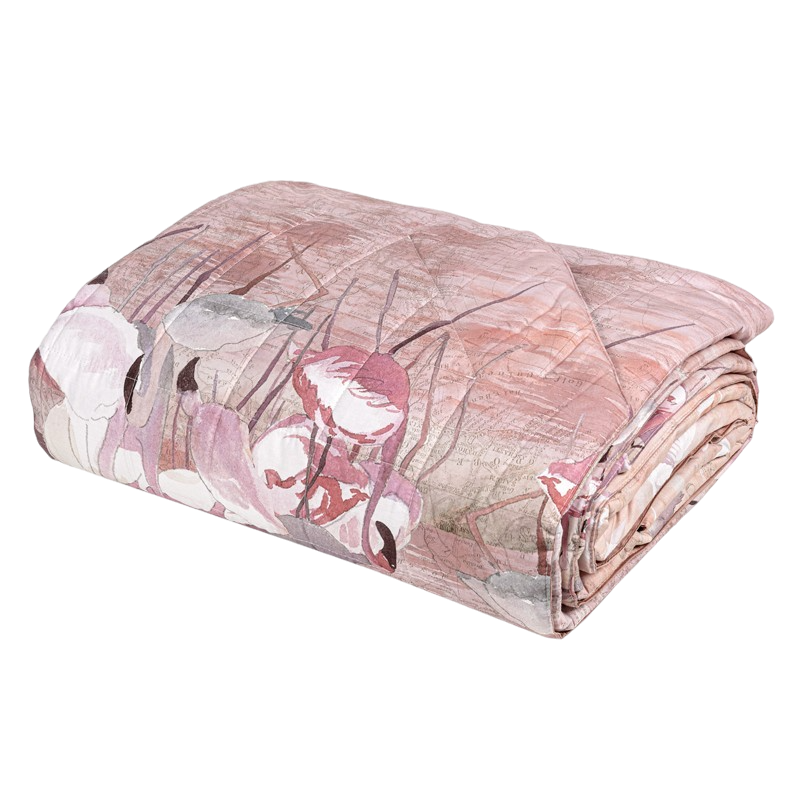 PINK AFRICA Quilted bedspread